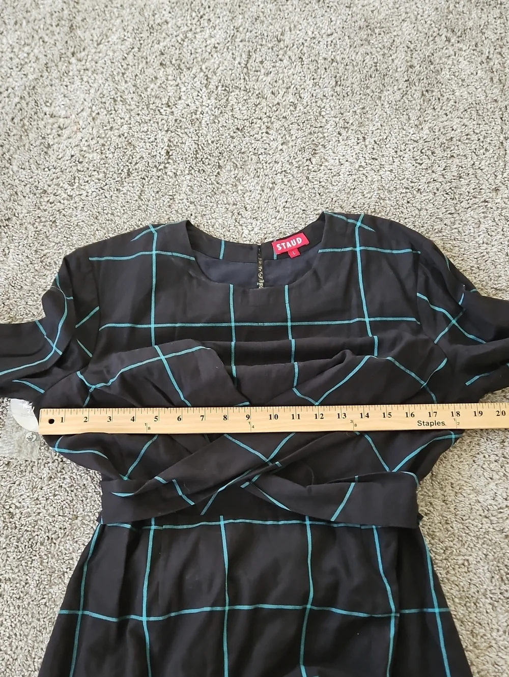 Nwr STAUD Black MINI DRESS, Long Sleeve L - Picture 10 of 13